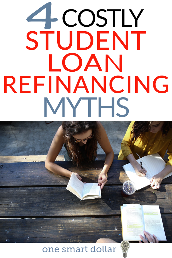 Have you been considering refinancing your student loan? Here are a few costly student loan refinance myths to know before. #StudentLoans #Debt #DebtFree