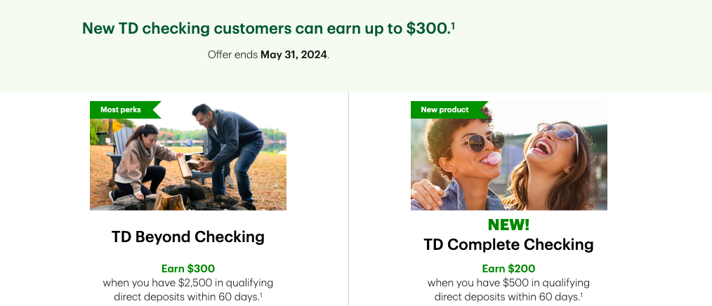 TD Bank Checking Account Promotions