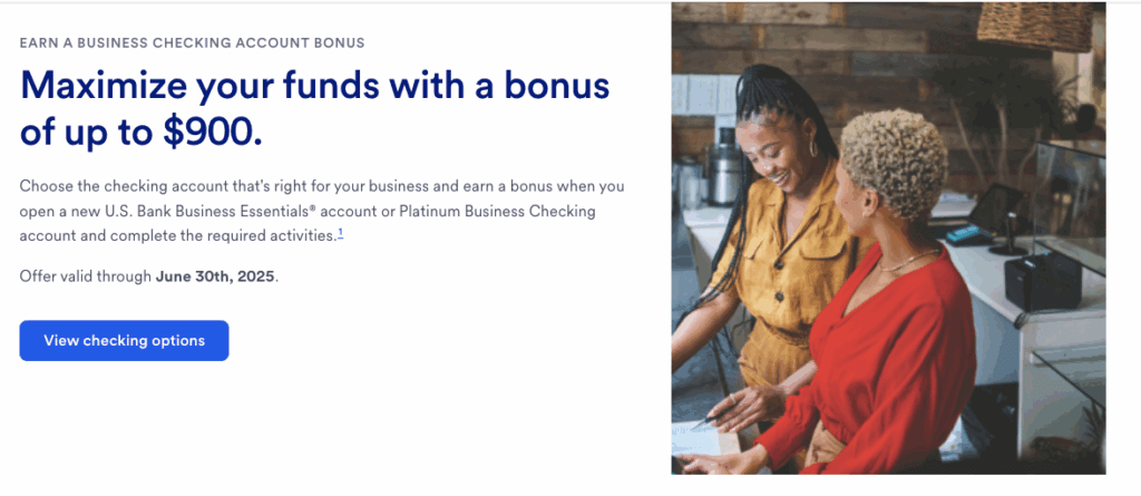 Here is the most recent U.S. Bank business checking bonus.